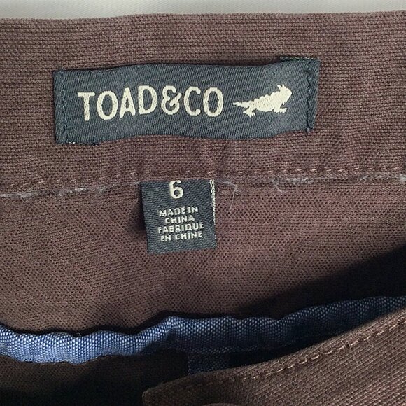 Toad & Co Women's Earthworks Skirt Sz 6 Brown Organic Cotton Blend Mini Button - Picture 2 of 7